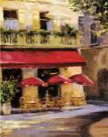 Three Red Umbrellas by Keith Wicks
