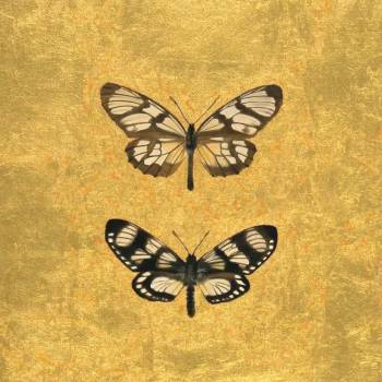 Pair of Butterflies on Gold